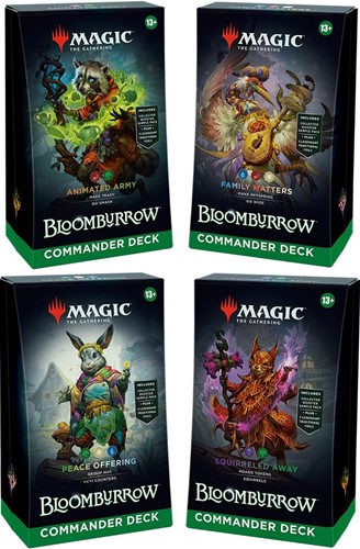 WTCD3427 MTG Bloomburrow Commander Deck Display published by Wizards of the Coast