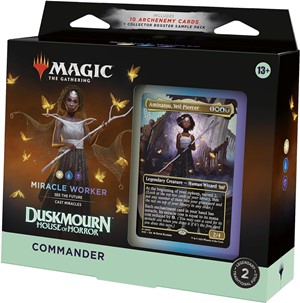 2!WTCD3447S4 MTG Duskmourn Commander Miracle Worker Deck published by Wizards of the Coast