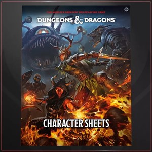 2!WTCD3898 Dungeons And Dragons RPG: Character Sheets 2024 Revision published by Wizards of the Coast