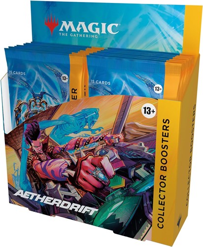 WTCD4132 MTG Aetherdrift Collector Booster Display published by Wizards of the Coast