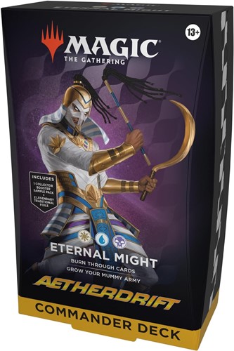 WTCD4133S1 MTG Aetherdrift Eternal Might Commander Deck published by Wizards of the Coast