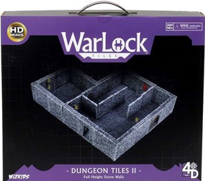 WZK16510 WarLock Tiles System: Dungeon Tiles II - Full Height Stone Walls published by WizKids Games