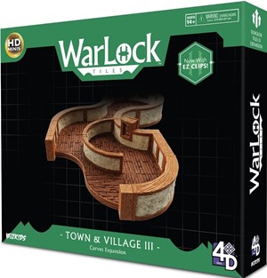 WZK16519 WarLock Tiles System: Town And Village III - Curves published by WizKids Games