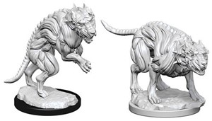 WZK72581S Pathfinder Deep Cuts Unpainted Miniatures: Hell Hounds published by WizKids Games