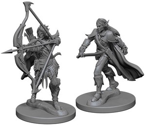WZK72598S Pathfinder Deep Cuts Unpainted Miniatures: Elf Male Fighter published by WizKids Games
