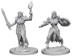 WZK72599S Pathfinder Deep Cuts Unpainted Miniatures: Elf Female Fighter published by WizKids Games