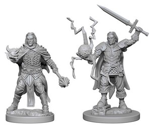 WZK72600S Pathfinder Deep Cuts Unpainted Miniatures: Human Male Cleric published by WizKids Games