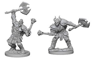 WZK72613S Pathfinder Deep Cuts Unpainted Miniatures: Half-Orc Male Barbarian published by WizKids Games