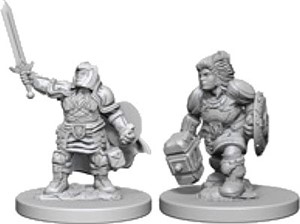 WZK72631S Dungeons And Dragons Nolzur's Marvelous Unpainted Minis: Dwarf Female Paladin published by WizKids Games