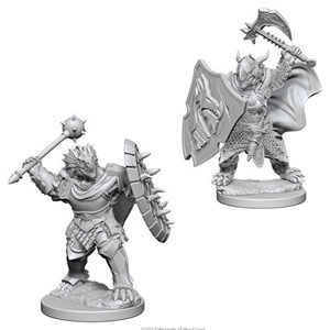 WZK73200S Dungeons And Dragons Nolzur's Marvelous Unpainted Minis: Dragonborn Male Paladin published by WizKids Games