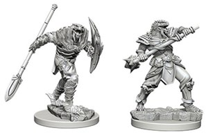 WZK73340S Dungeons And Dragons Nolzur's Marvelous Unpainted Minis: Dragonborn Male Fighter With Spear published by WizKids Games