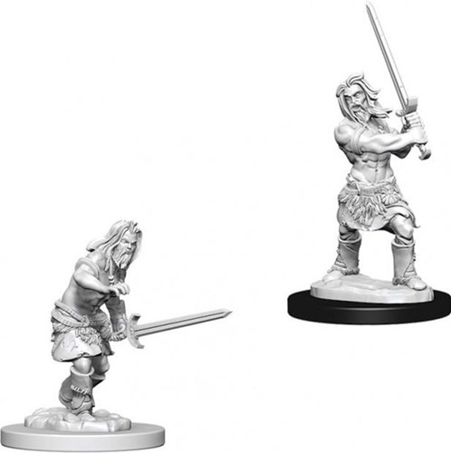 WZK73413S Pathfinder Deep Cuts Unpainted Miniatures: Human Male Barbarian published by WizKids Games