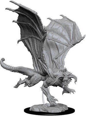 WZK73682 Dungeons And Dragons Nolzur's Marvelous Unpainted Minis: Young Black Dragon published by WizKids Games