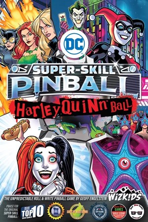 WZK87600 Super-Skill Pinball Board Game: DC Harley Quinn Ball published by WizKids Games