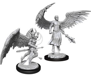 WZK90157S Dungeons And Dragons Nolzur's Marvelous Unpainted Minis: Deva And Erinyes published by WizKids Games