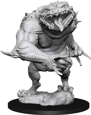 2!WZK90212S Dungeons And Dragons Nolzur's Marvelous Unpainted Minis: Blue Slaad published by WizKids Games