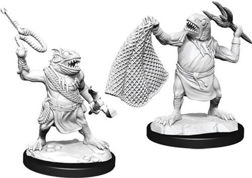 WZK90246S Dungeons And Dragons Nolzur's Marvelous Unpainted Minis: Kuo-Toa And Kuo-Toa Whip published by WizKids Games