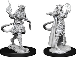 2!WZK90304S Dungeons And Dragons Nolzur's Marvelous Unpainted Minis: Tiefling Sorcerer Female published by WizKids Games