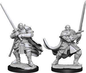 2!WZK90307S Dungeons And Dragons Nolzur's Marvelous Unpainted Minis: Half-Orc Paladin Male published by WizKids Games