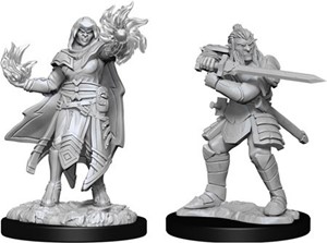 2!WZK90310S Dungeons And Dragons Nolzur's Marvelous Unpainted Minis: Hobgoblin Fighter Male And Hobgoblin Wizard Female published by WizKids Games