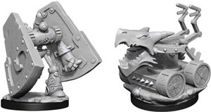2!WZK90314S Dungeons And Dragons Nolzur's Marvelous Unpainted Minis: Stone Defender And Oaken Bolter published by WizKids Games