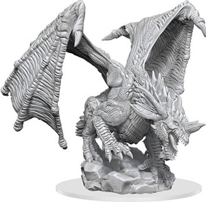 2!WZK90322S Dungeons And Dragons Nolzur's Marvelous Unpainted Minis: Young Blue Dragon 2 published by WizKids Games