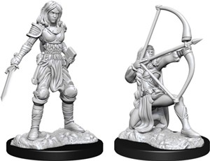 2!WZK90326S Pathfinder Deep Cuts Unpainted Miniatures: Human Fighter Female published by WizKids Games