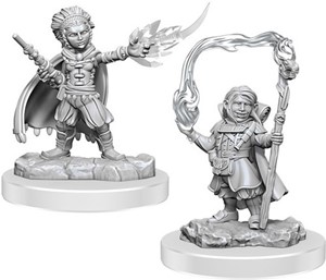 WZK90413S Dungeons And Dragons Nolzur's Marvelous Unpainted Minis: Halfling Wizards published by WizKids Games