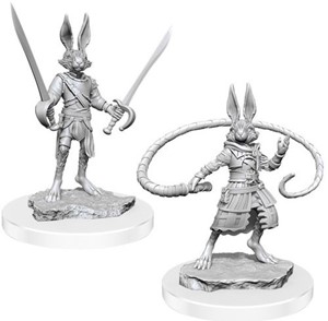 WZK90487S Dungeons And Dragons Nolzur's Marvelous Unpainted Minis: Harengon Rogues published by WizKids Games