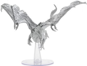 2!WZK90566 Dungeons And Dragons Nolzur's Marvelous Unpainted Minis: Adult Silver Dragon published by WizKids Games
