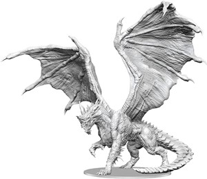 2!WZK90603 Dungeons And Dragons Nolzur's Marvelous Unpainted Minis: Adult Blue Dragon published by WizKids Games