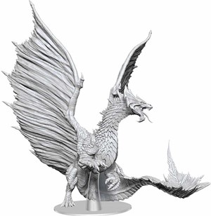 2!WZK90604 Dungeons And Dragons Nolzur's Marvelous Unpainted Minis: Adult Brass Dragon published by WizKids Games