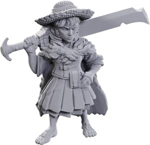 3!WZK90711 Pathfinder Deep Cuts Unpainted Miniatures: Female Halfling Magus Low-Level published by WizKids Games