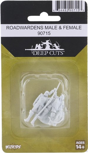 3!WZK90715 Pathfinder Deep Cuts Unpainted Miniatures: Roadwardens Male And Female published by WizKids Games