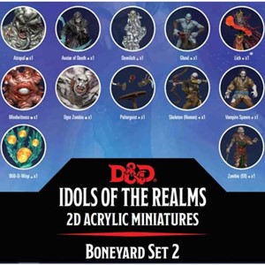 2!WZK94511 Dungeons And Dragons: Essentials 2D Miniatures: Boneyard Set 2 published by WizKids Games