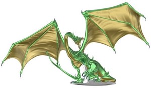 WZK96064 Dungeons And Dragons: Adult Emerald Dragon Premium Figure published by WizKids Games