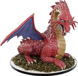 2!WZK96298 Dungeons And Dragons: 50th Anniversary Classic Red Dragon Boxed Miniature published by WizKids Games