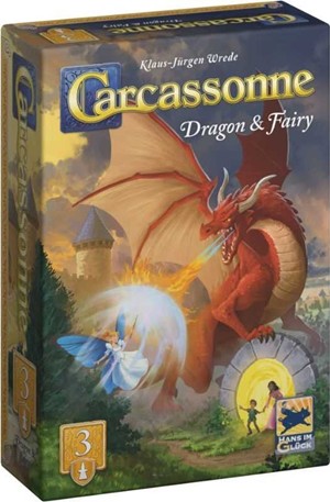 3!ZMGCARCAEXP2503 Carcassonne Board Game Expansion: Dragon And Fairy (2025 Refresh) published by Z-Man Games